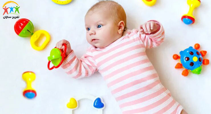 اسباب بازی برای کودک یک تا دو ماهه