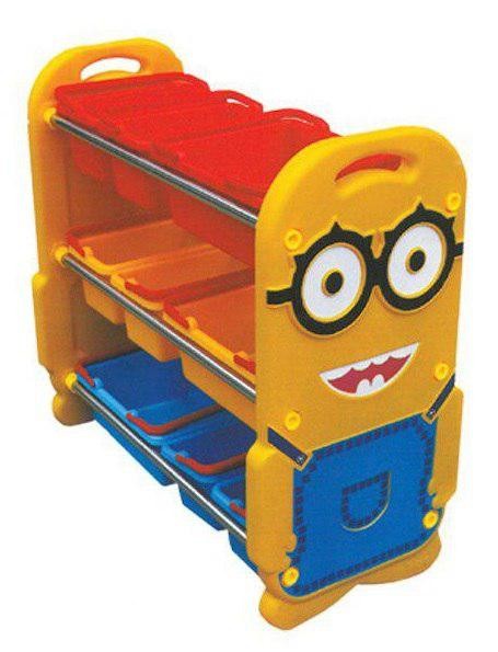 قفسه اسباب بازی کودک ۳ طبقه مدل مینیون