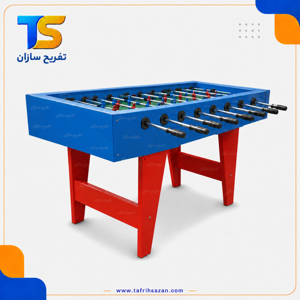 فوتبال دستی ابی پایه قرمر