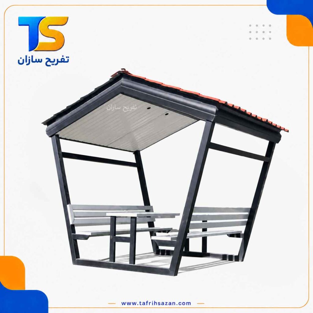 الاچیق مدرن نیمکتی فلزی