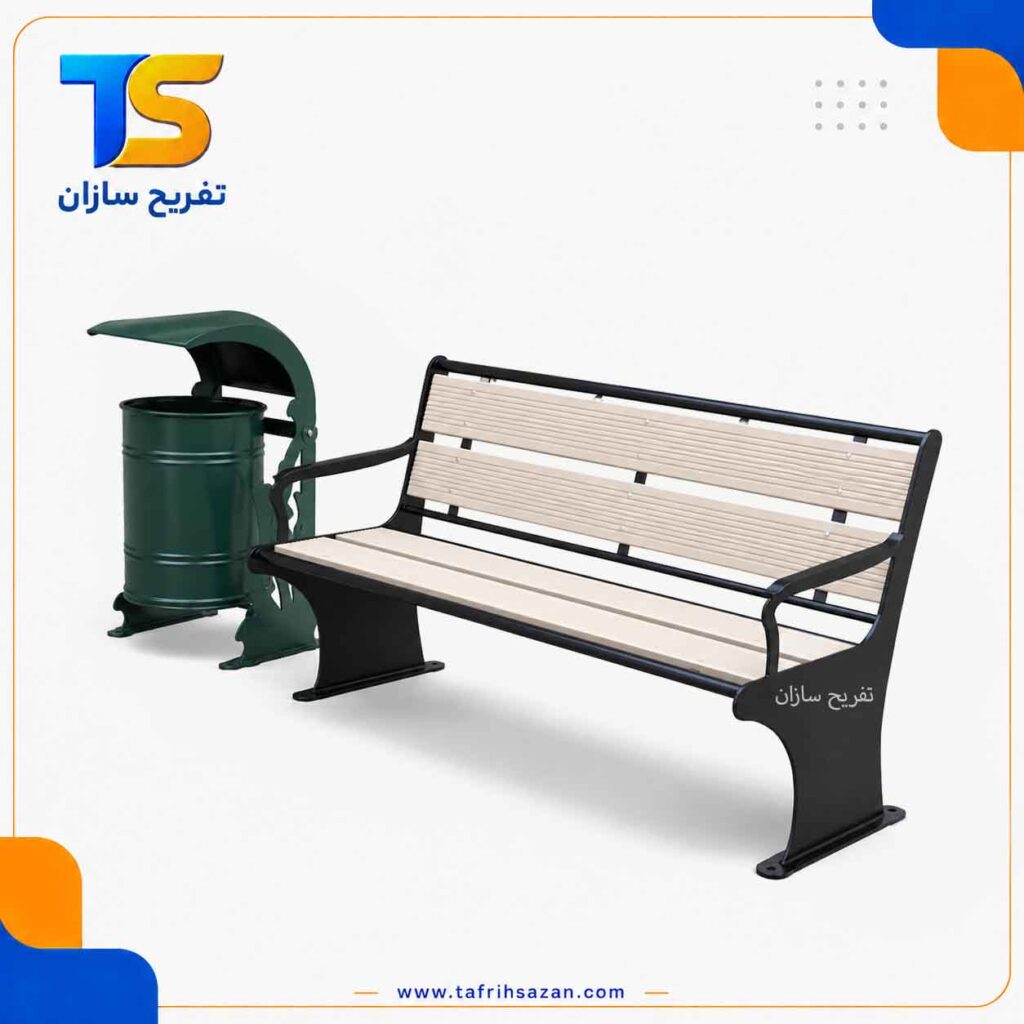 ست نیمکت و سطل زباله