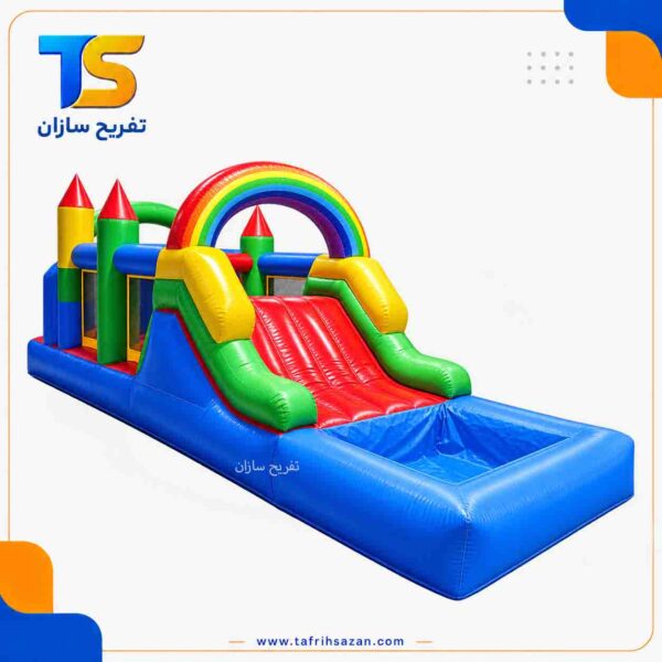 سرسره بادی با استخر